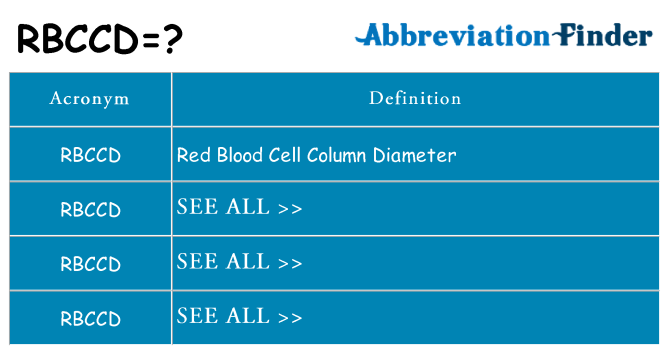 What does rbccd stand for