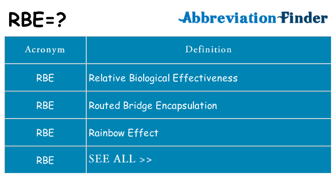 What does rbe stand for
