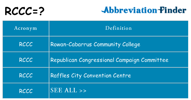 What does rccc stand for