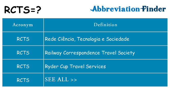 What does rcts stand for