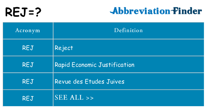 What does rej stand for