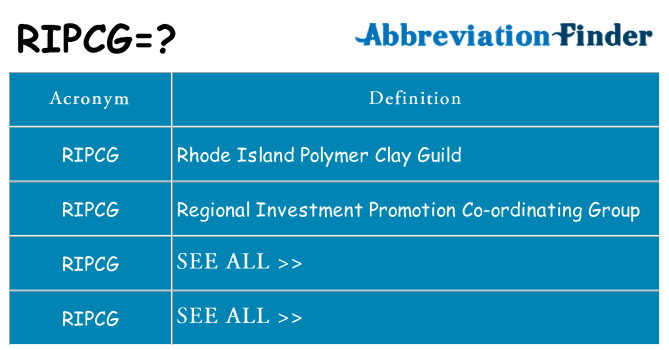 What does ripcg stand for