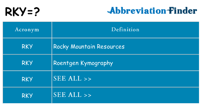 What does rky stand for