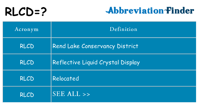 What does rlcd stand for