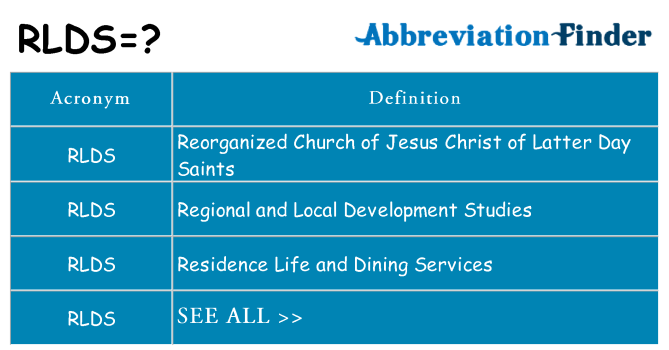 What does rlds stand for