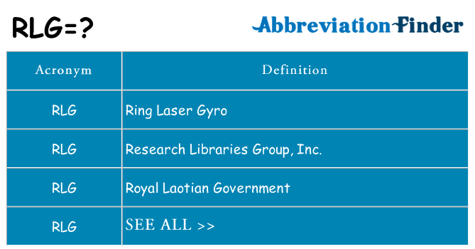 What does rlg stand for