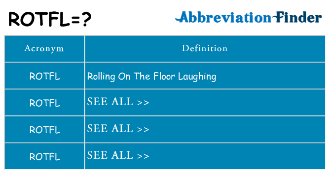 What does rotfl stand for