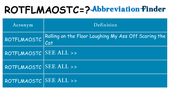 What does rotflmaostc stand for