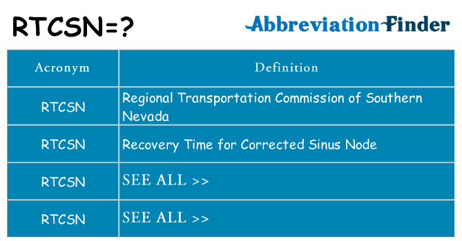 What does rtcsn stand for