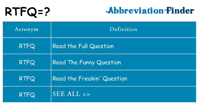 What does rtfq stand for