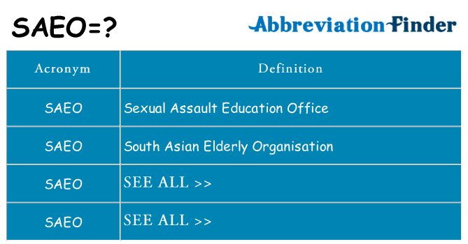 What does saeo stand for
