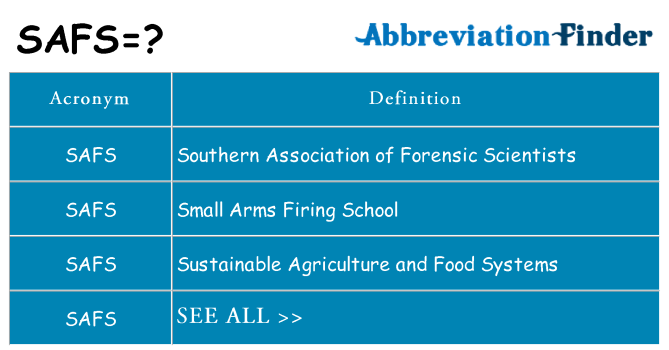 What does safs stand for