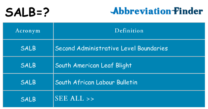 What does salb stand for