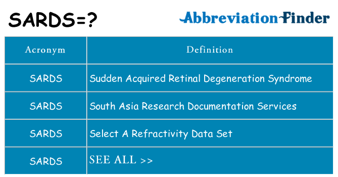 What does sards stand for