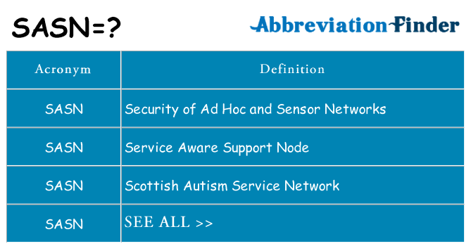 What does sasn stand for