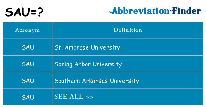 What does sau stand for