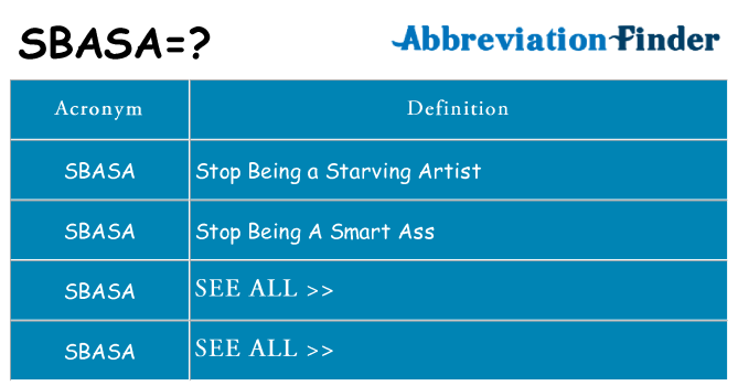 What does sbasa stand for