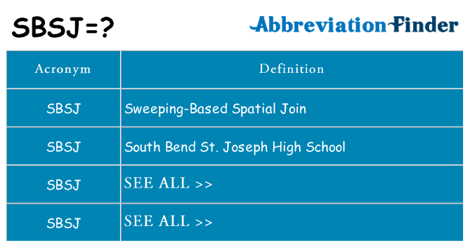 What does sbsj stand for