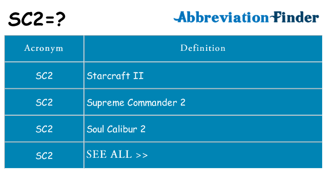 What does sc2 stand for