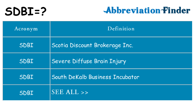 What does sdbi stand for