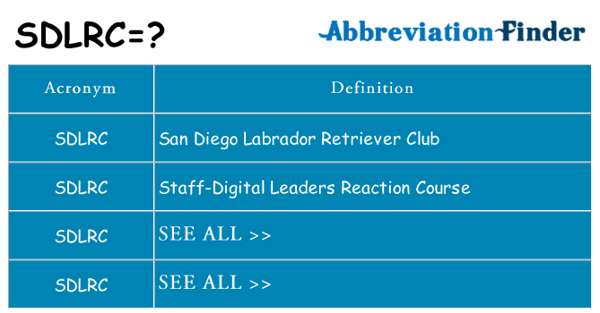 What does sdlrc stand for