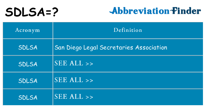 What does sdlsa stand for