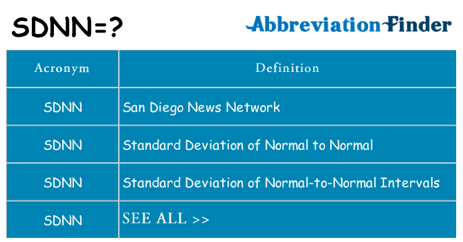 What does sdnn stand for