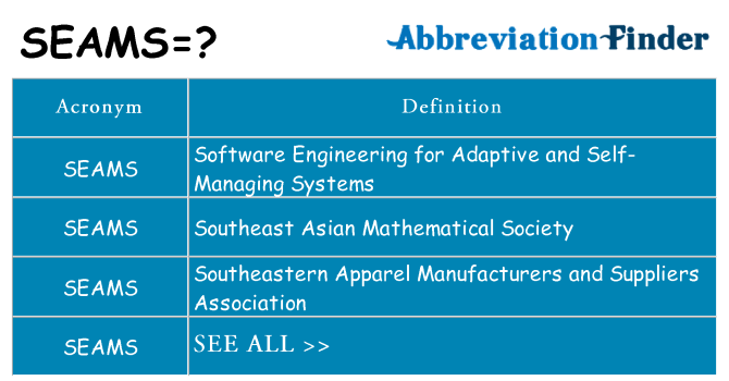 What does seams stand for