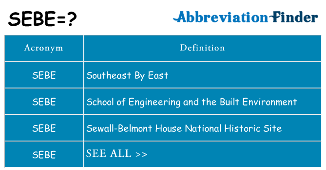 What does sebe stand for
