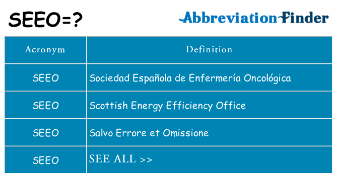 What does seeo stand for