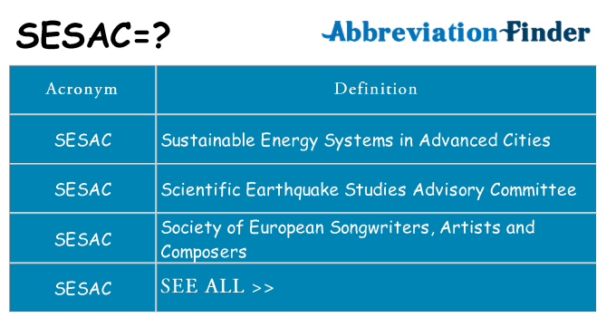 What does sesac stand for