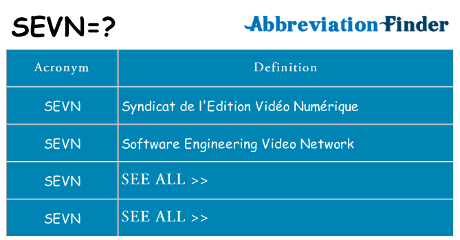 What does sevn stand for