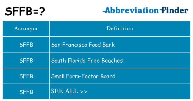 What does sffb stand for