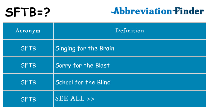 What does sftb stand for