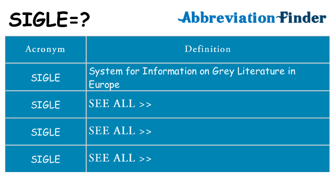 What does sigle stand for