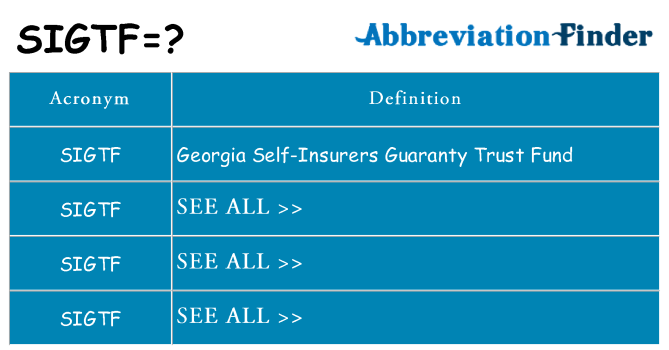 What does sigtf stand for