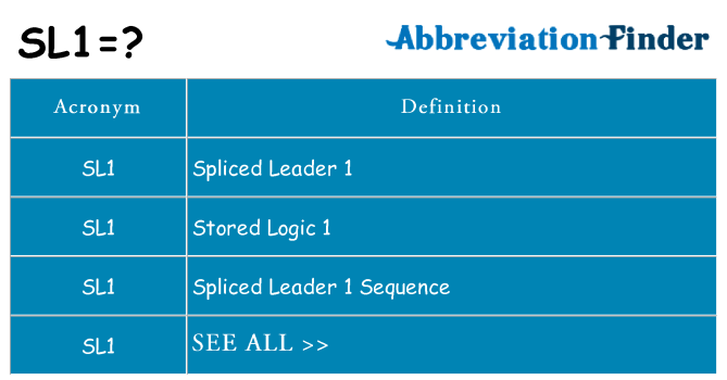 What does sl1 stand for