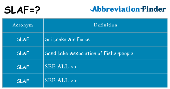 What does slaf stand for