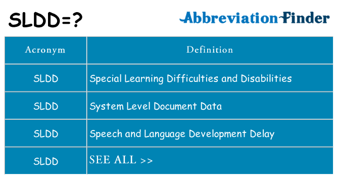 What does sldd stand for