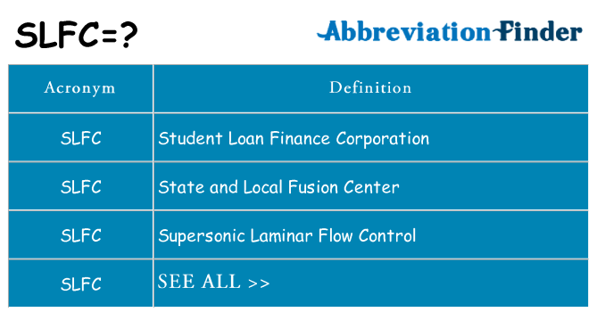 What does slfc stand for