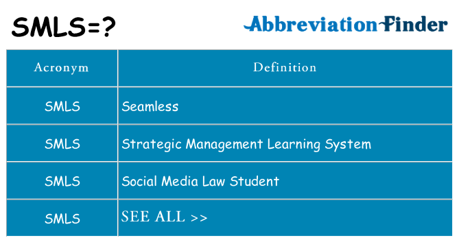 What does smls stand for
