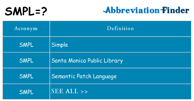 What does smpl stand for