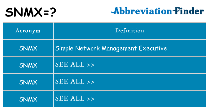 What does snmx stand for