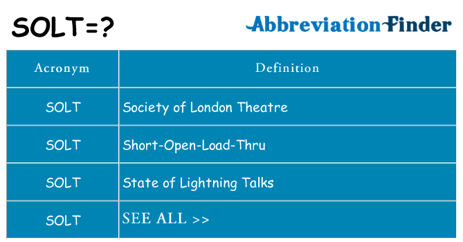 What does solt stand for
