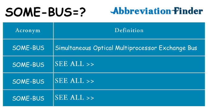 What does some-bus stand for