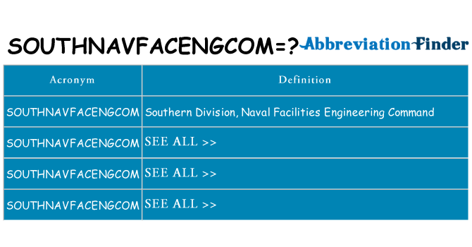 What does southnavfacengcom stand for