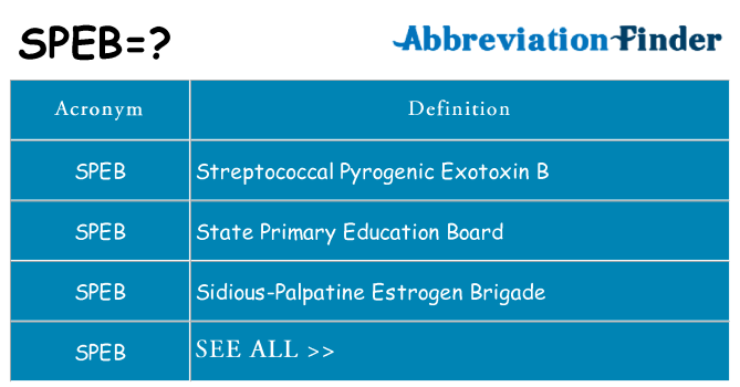 What does speb stand for