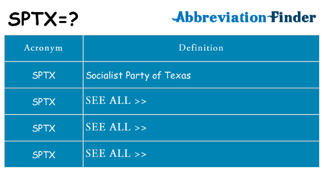What does sptx stand for