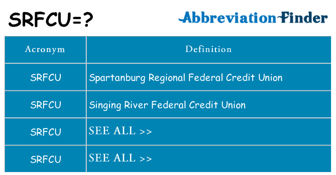 What does srfcu stand for