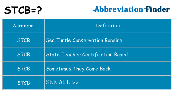 What does stcb stand for